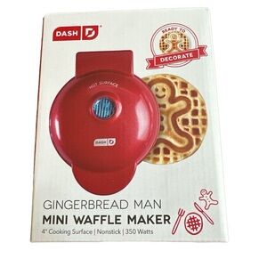 Dash Mini Gingerbread Man Waffle Maker